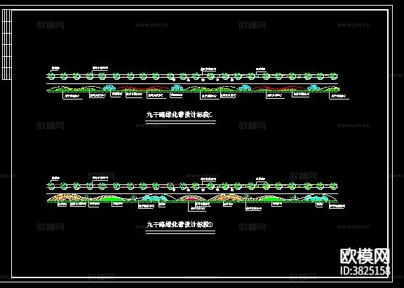 道路绿化带设计图纸