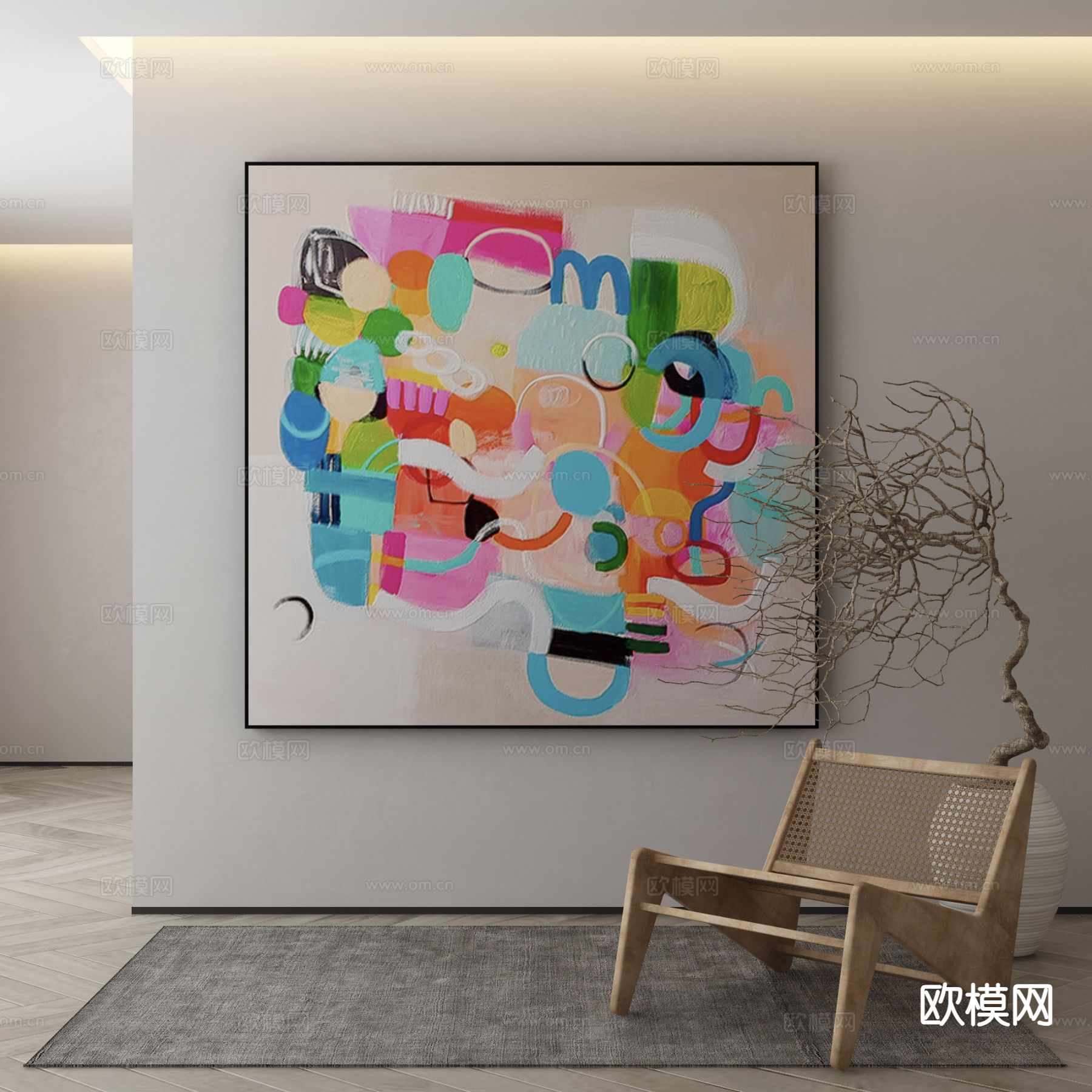 装饰画 油画 挂画3d模型