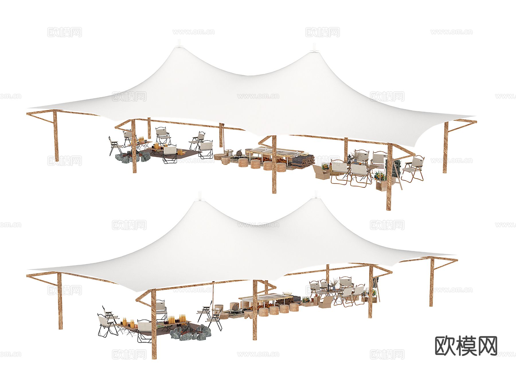 户外帐篷3d模型