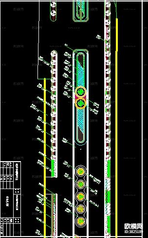 道路中心绿化带cad施工图