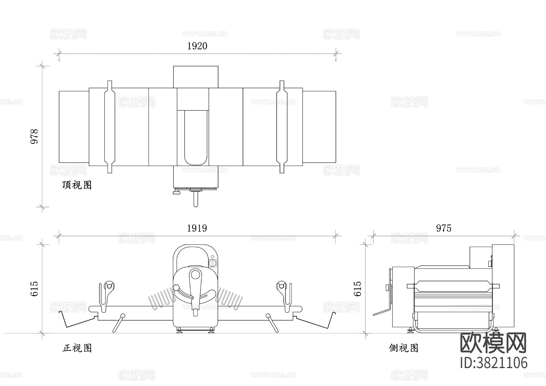 面条机 和面机 面团压制机CAD三视图