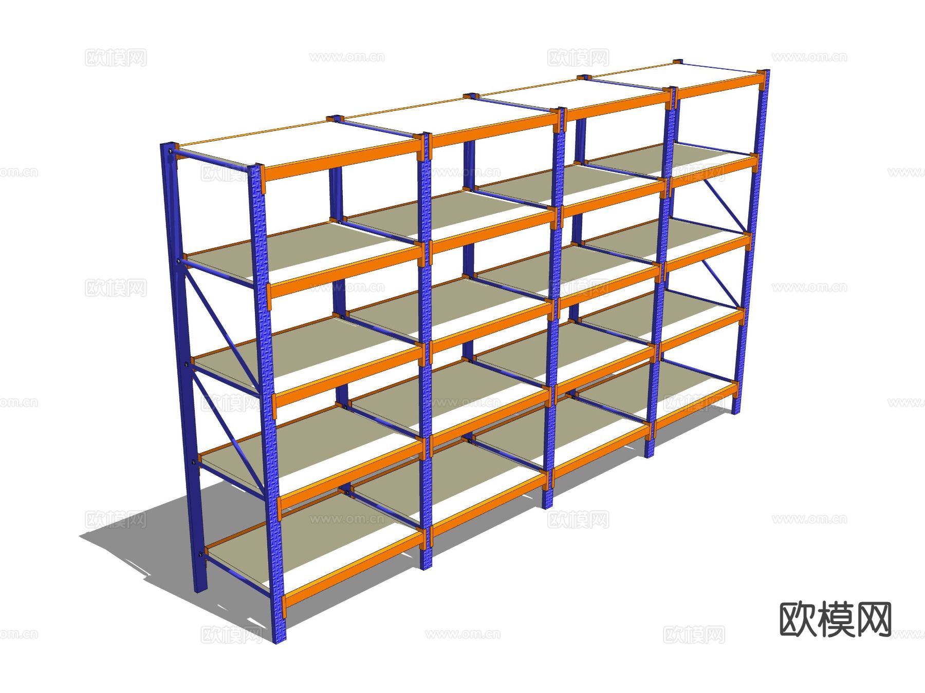 快装货架su模型
