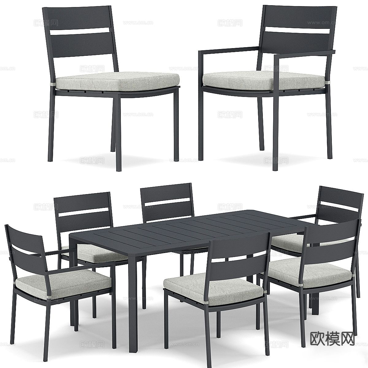 户外桌椅 露营桌椅3d模型下载