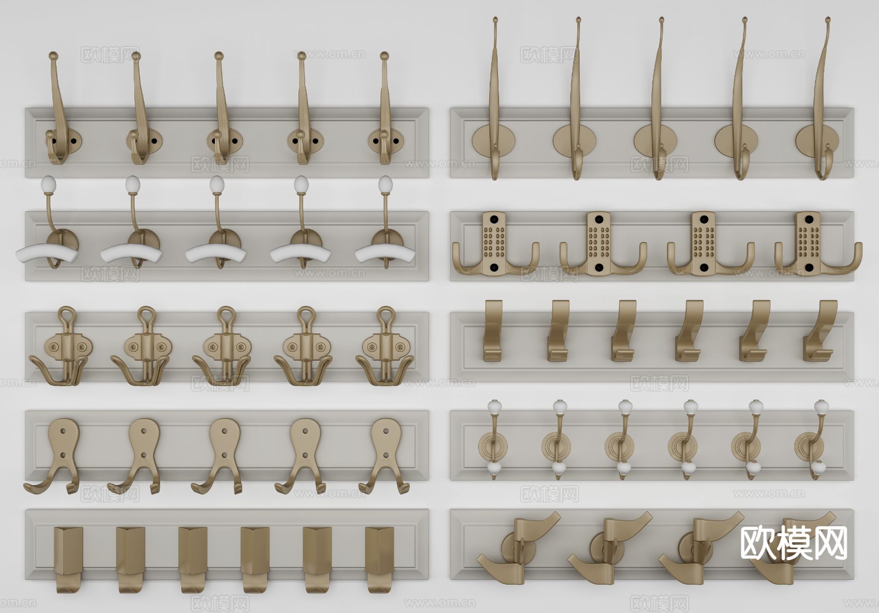 现代挂钩 挂衣钩 挂饰3d模型