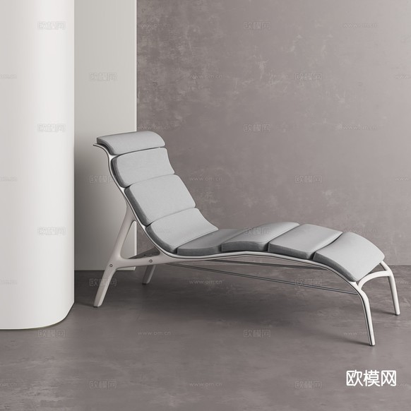 现代躺椅3d模型下载