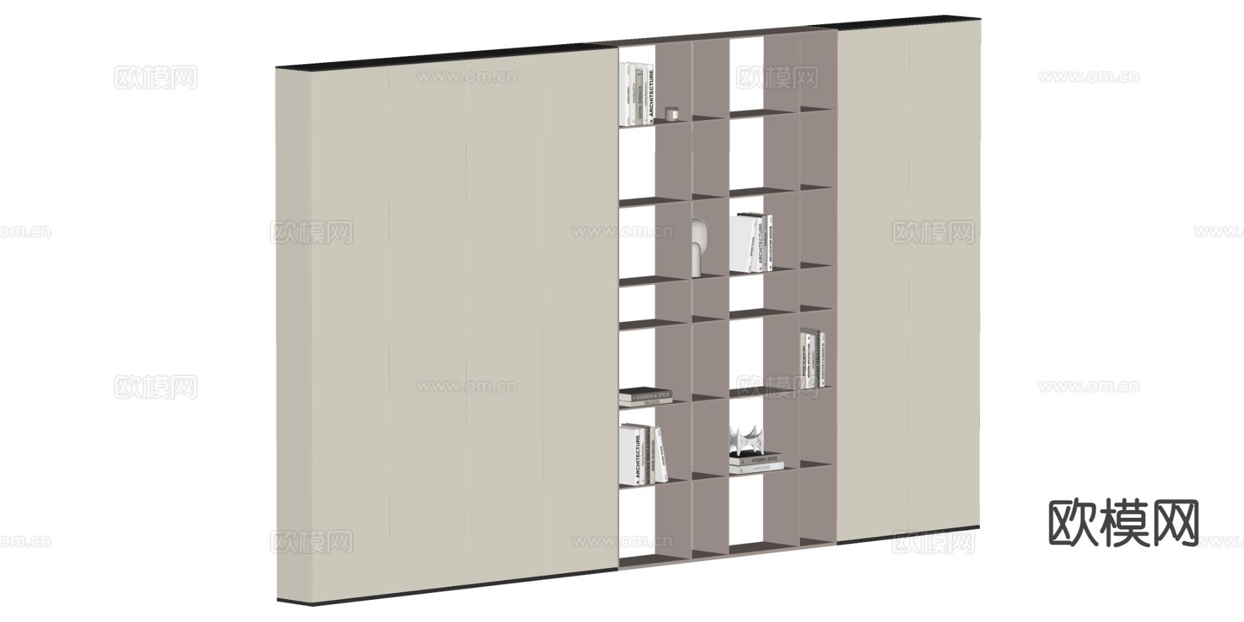 现代书架su模型
