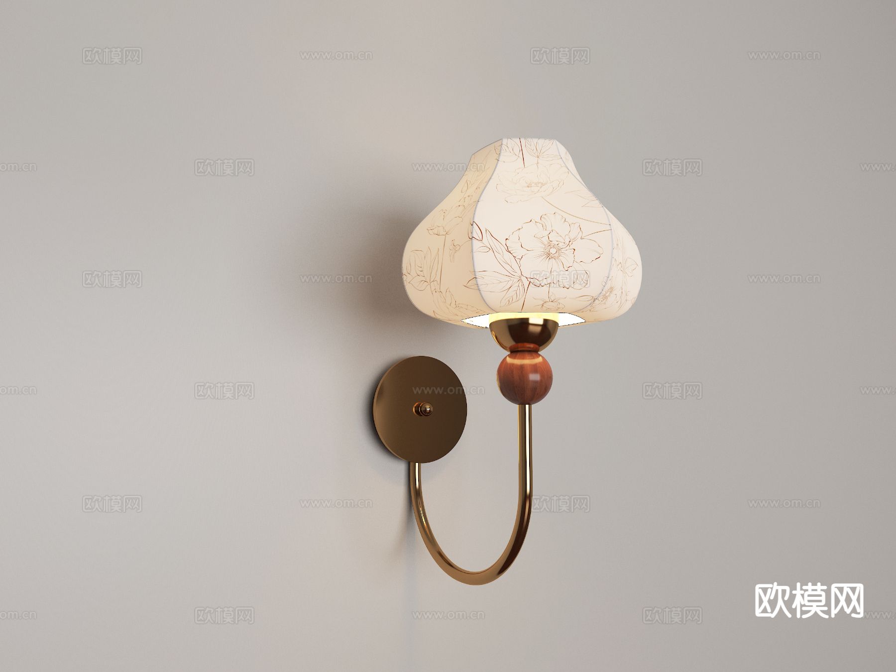 法式复古壁灯3d模型下载
