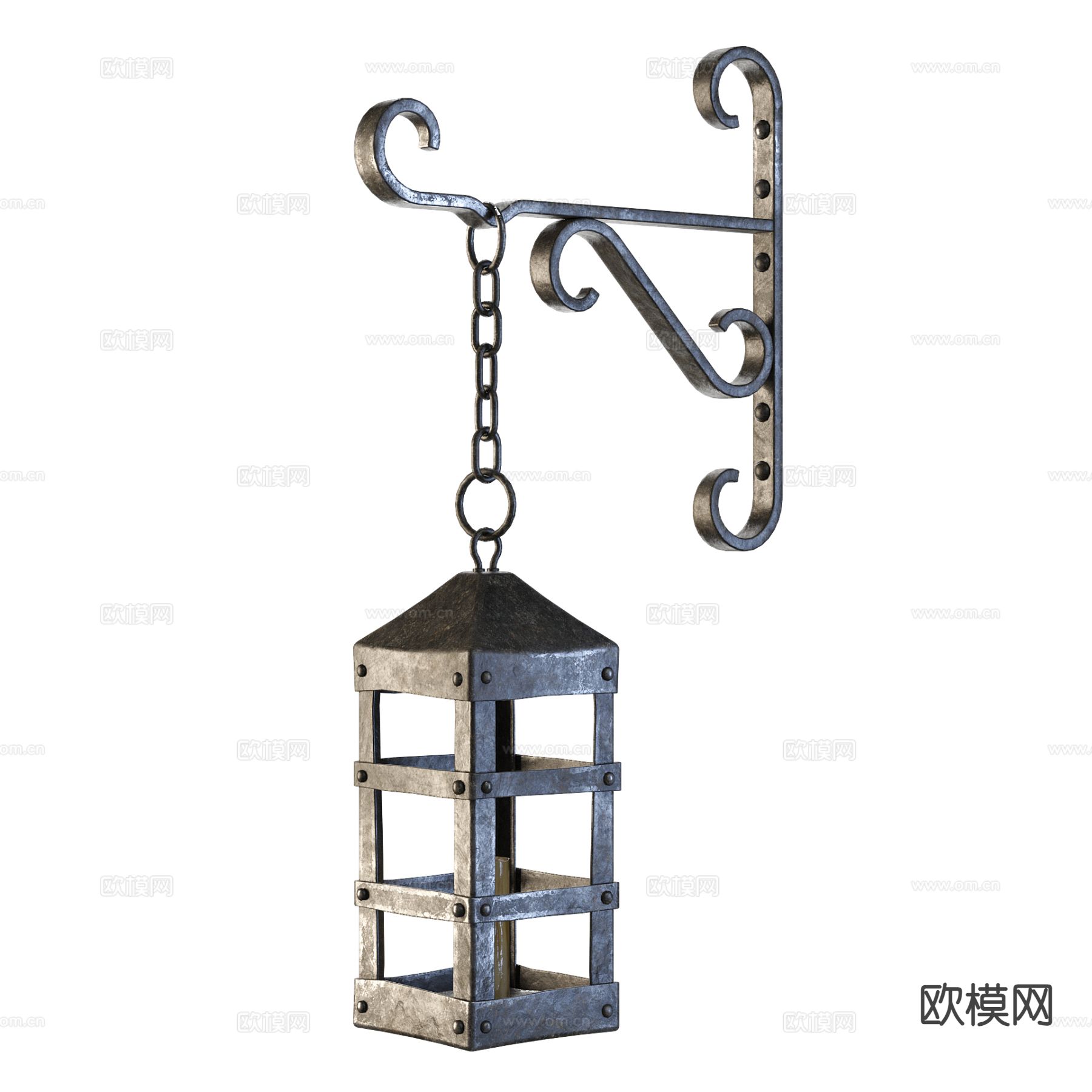 工业风庭院灯 壁灯3d模型下载