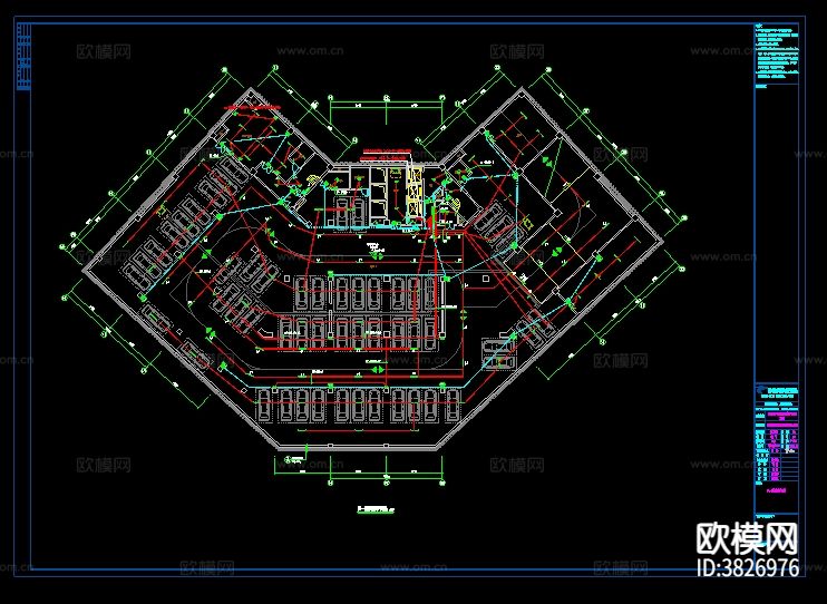 湖南株洲新芦淞玉城服饰cad施工图下载（渲染图1）