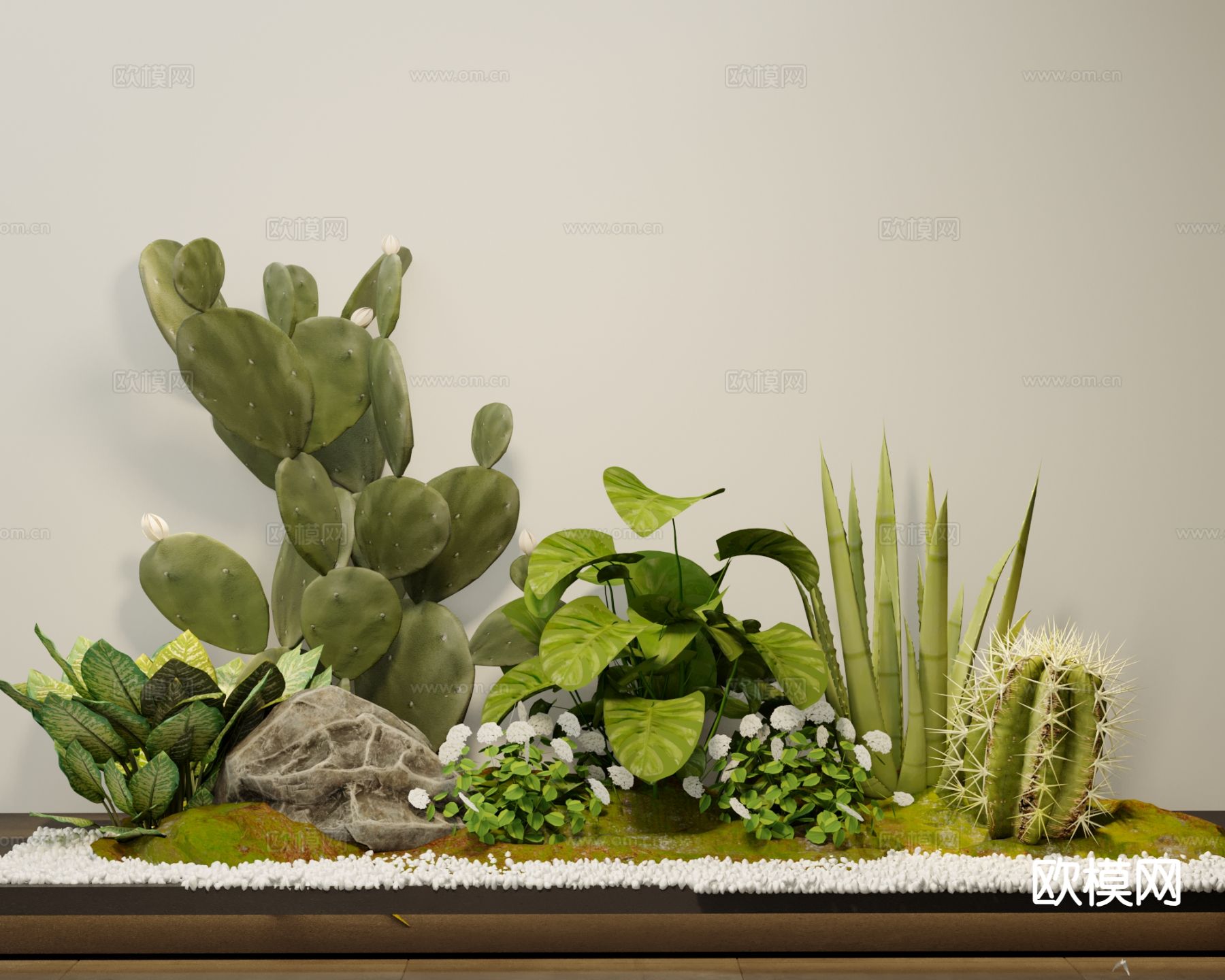 植物造景 植物堆su模型