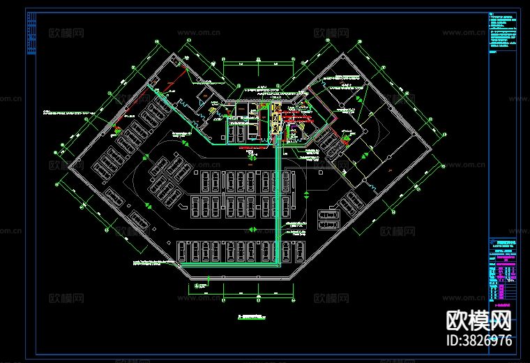 湖南株洲新芦淞玉城服饰cad施工图下载（渲染图5）