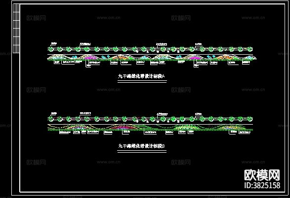 道路绿化带设计图纸