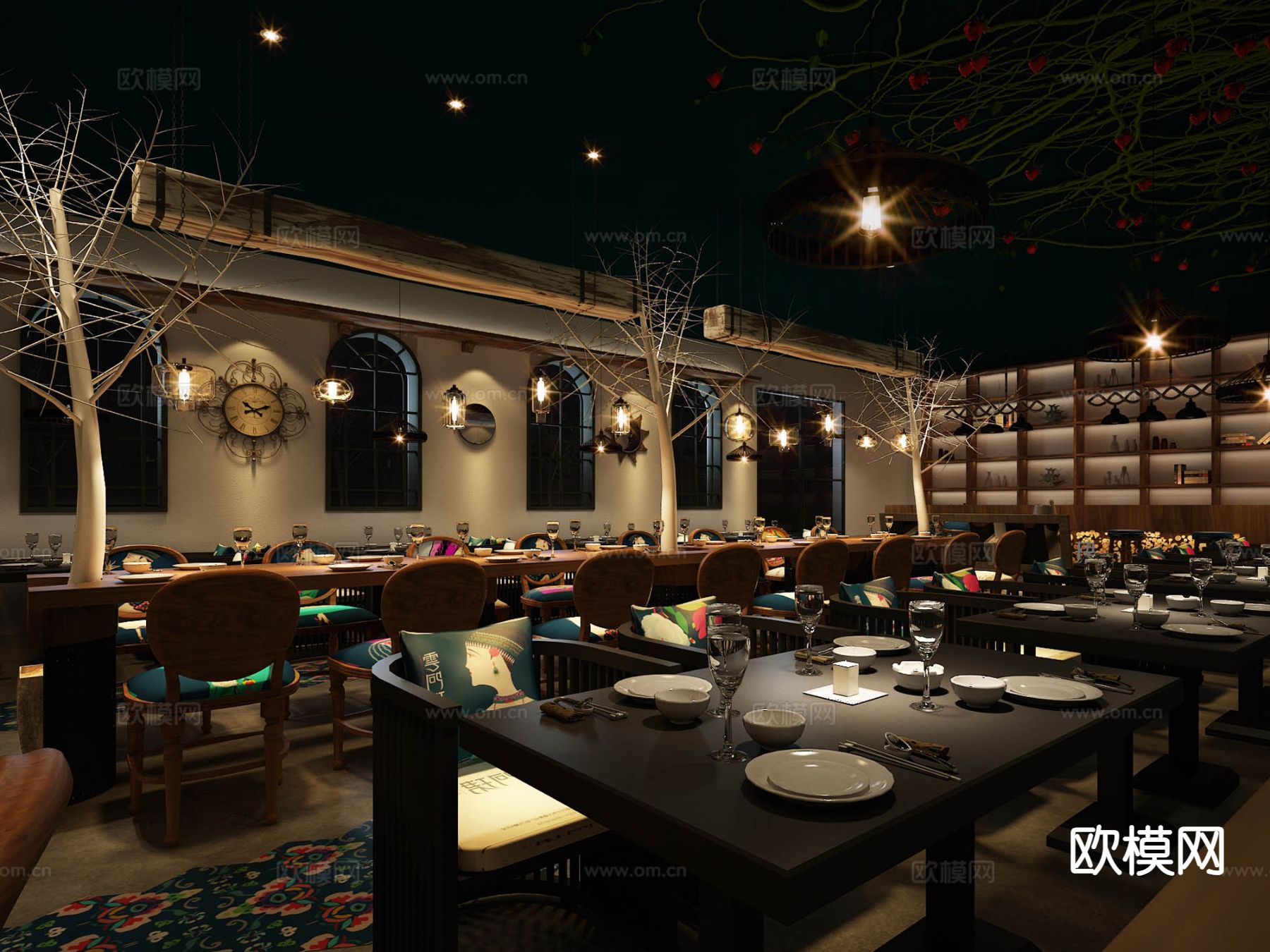 网红餐厅 主题餐厅3d模型下载（渲染图3）