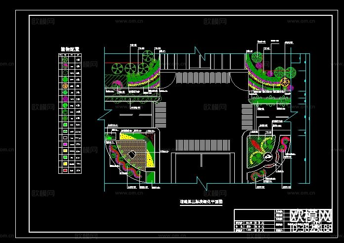 道路绿化cad施工图