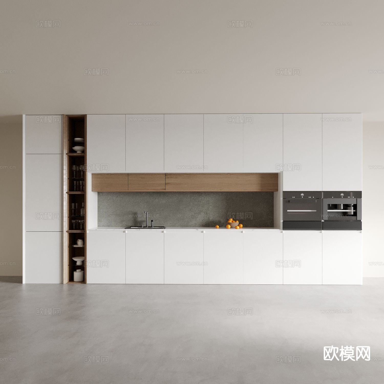 现代餐边柜3d模型下载