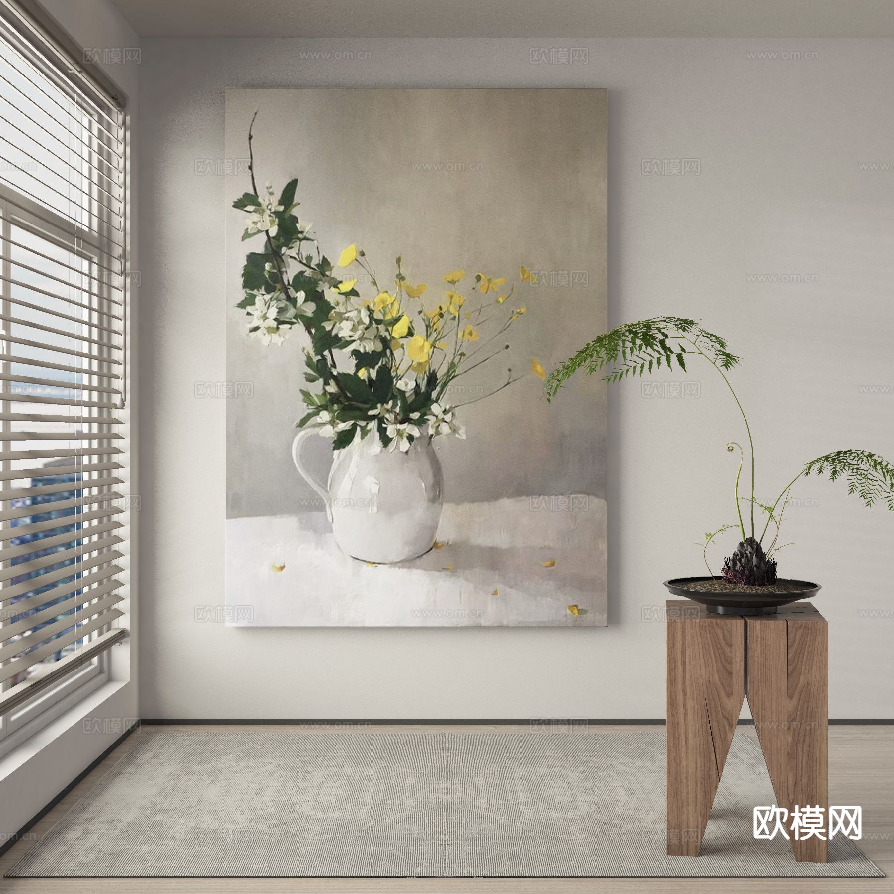 现代油画 装饰画3d模型