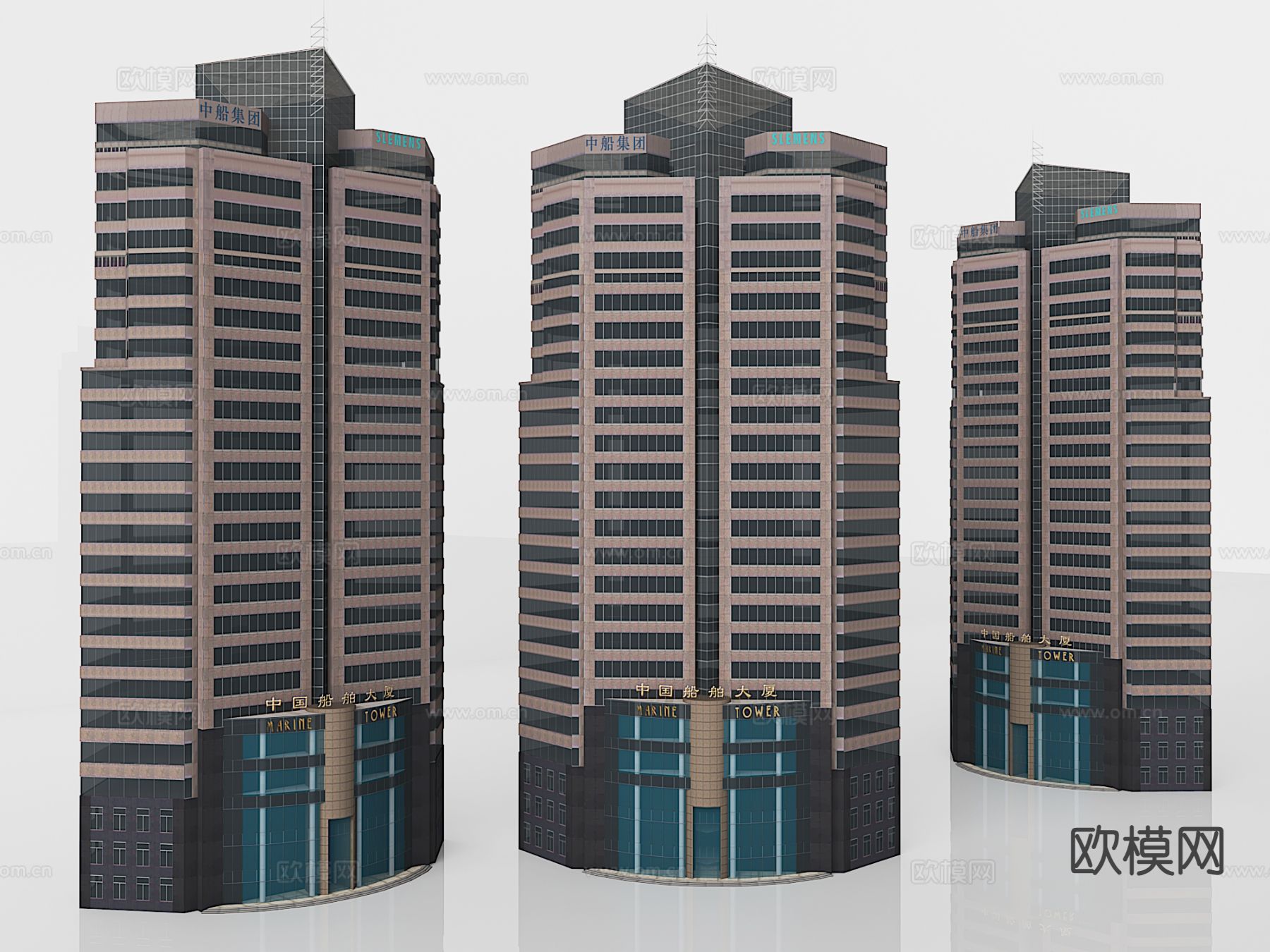 办公楼建筑外观3d模型