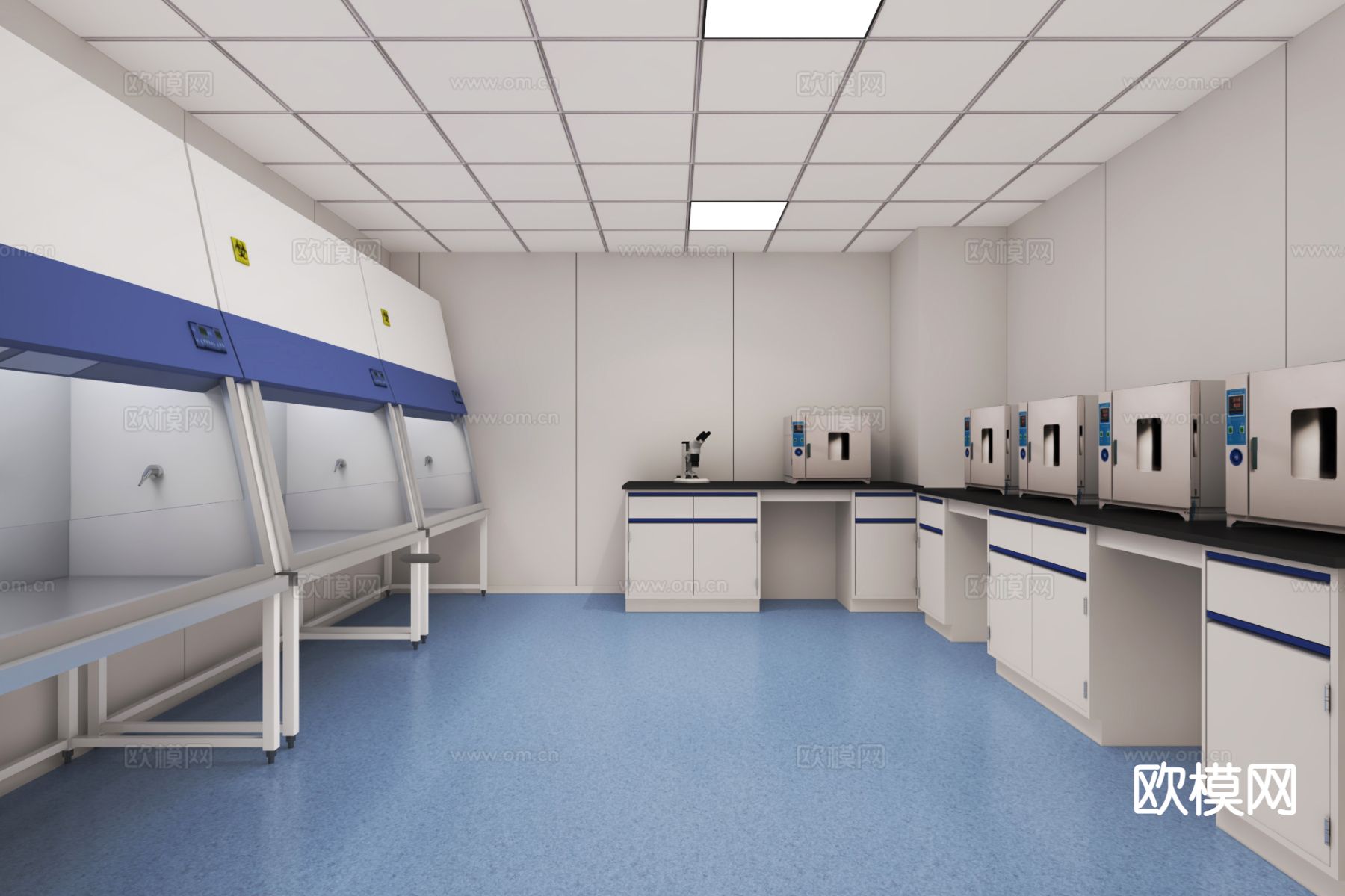 现代实验室 无菌室 超净工作台3d模型下载