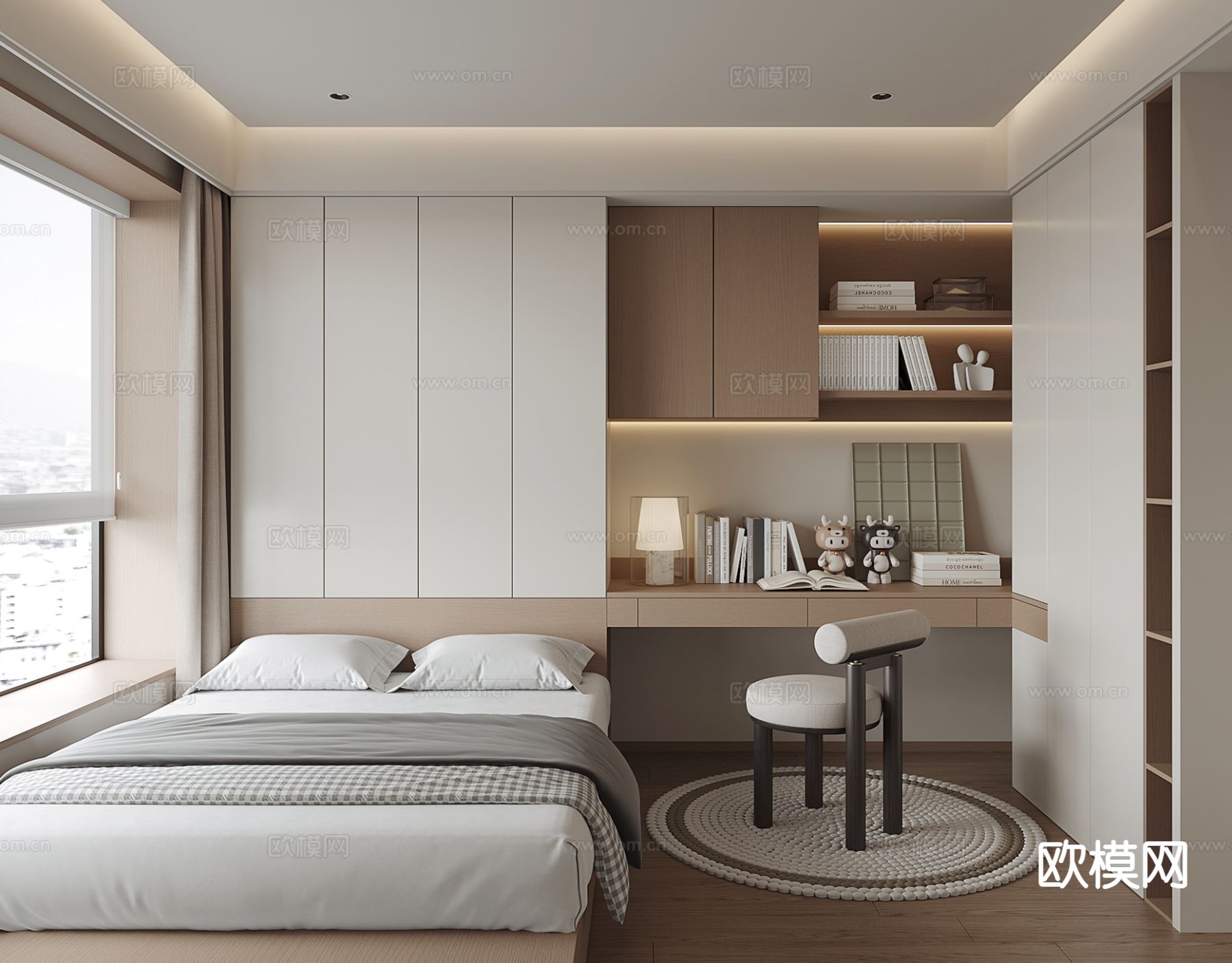榻榻米卧室 次卧3d模型下载