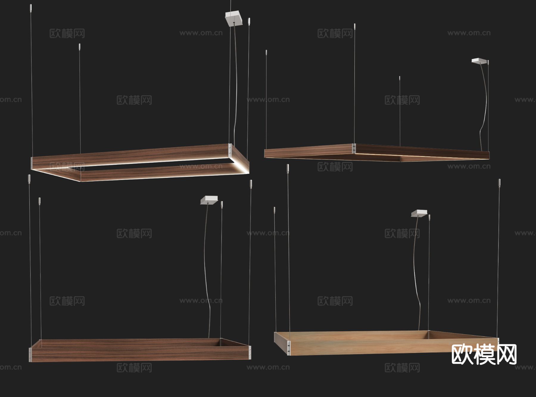 极简吊灯 方形吊灯3d模型