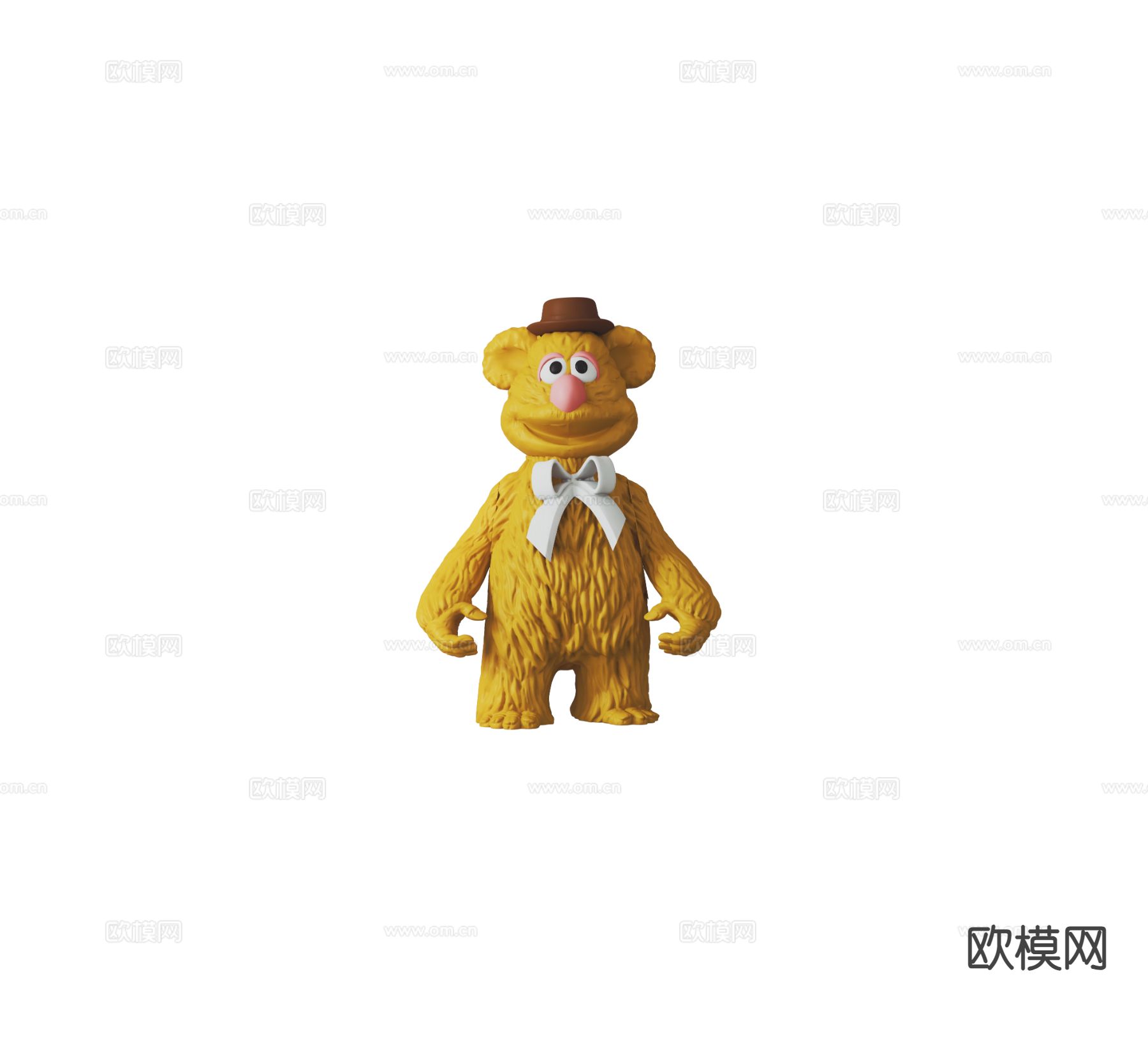 福滋熊 芝麻街卡通熊 Fozzie玩具3d模型