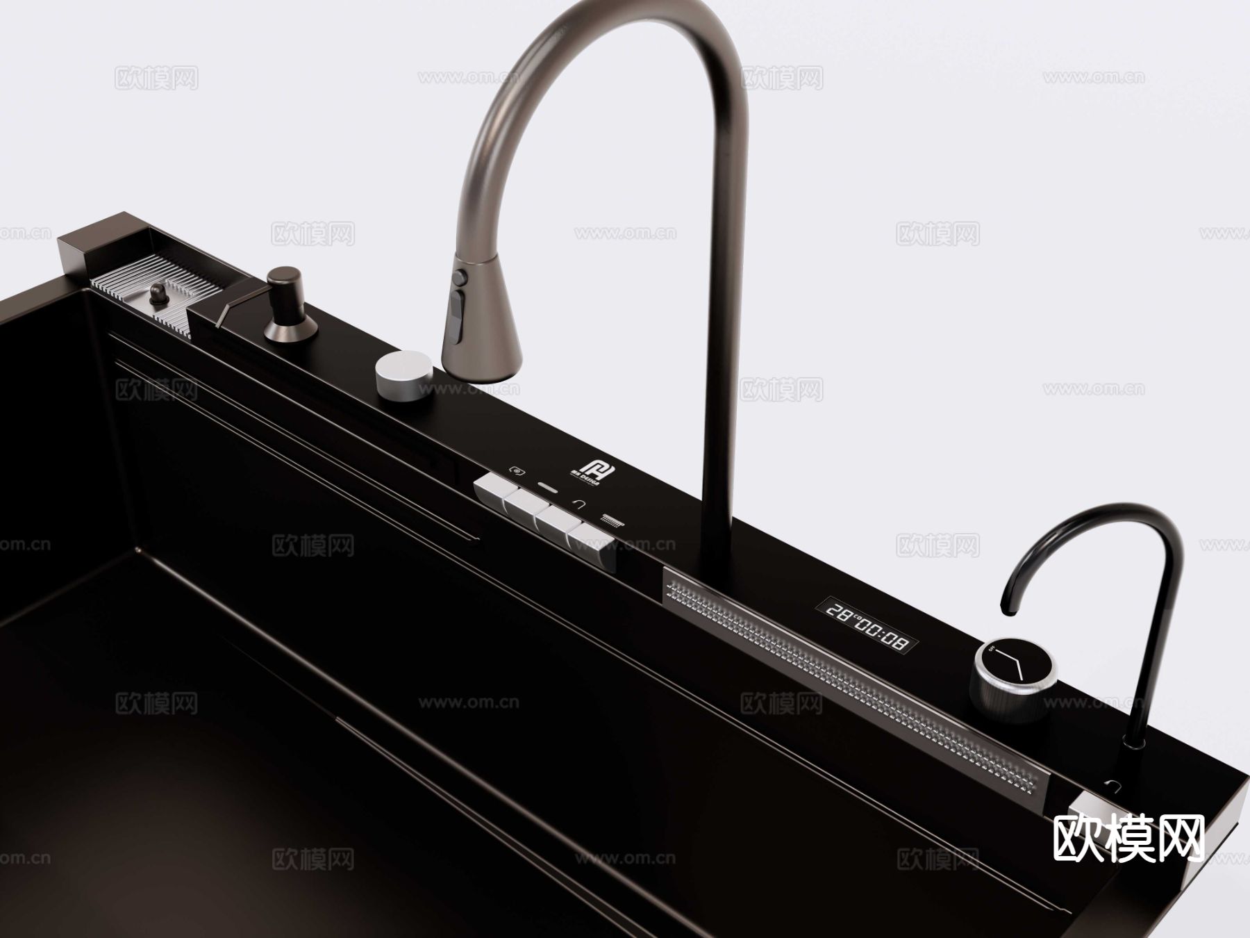 现代智能洗菜盆 智能水池 水槽su模型下载（渲染图3）
