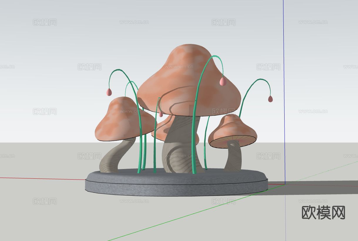 蘑菇雕塑 蘑菇 景观雕塑su模型