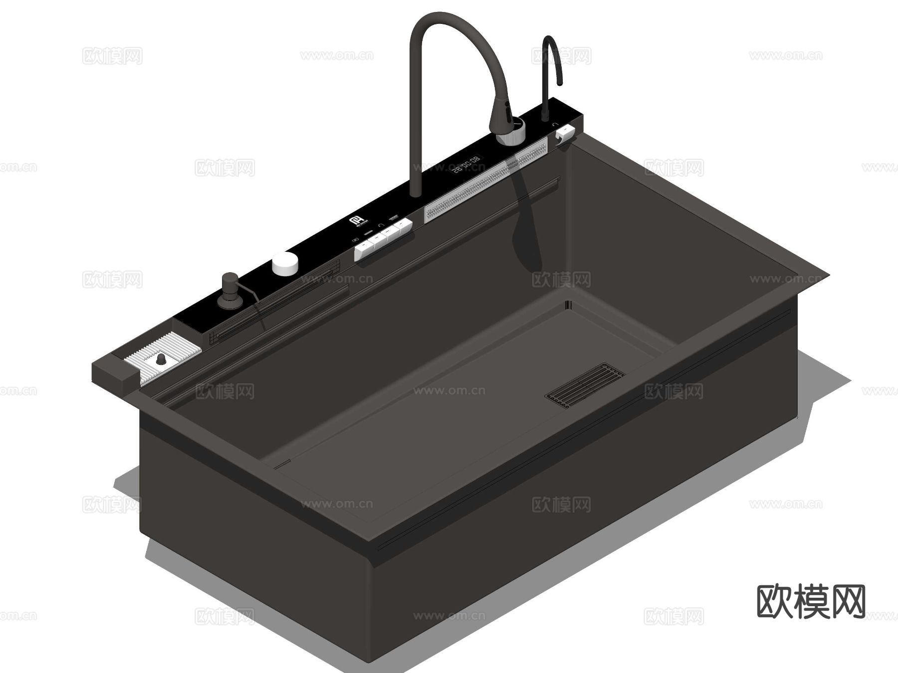 现代智能洗菜盆 智能水池 水槽su模型下载（渲染图1）