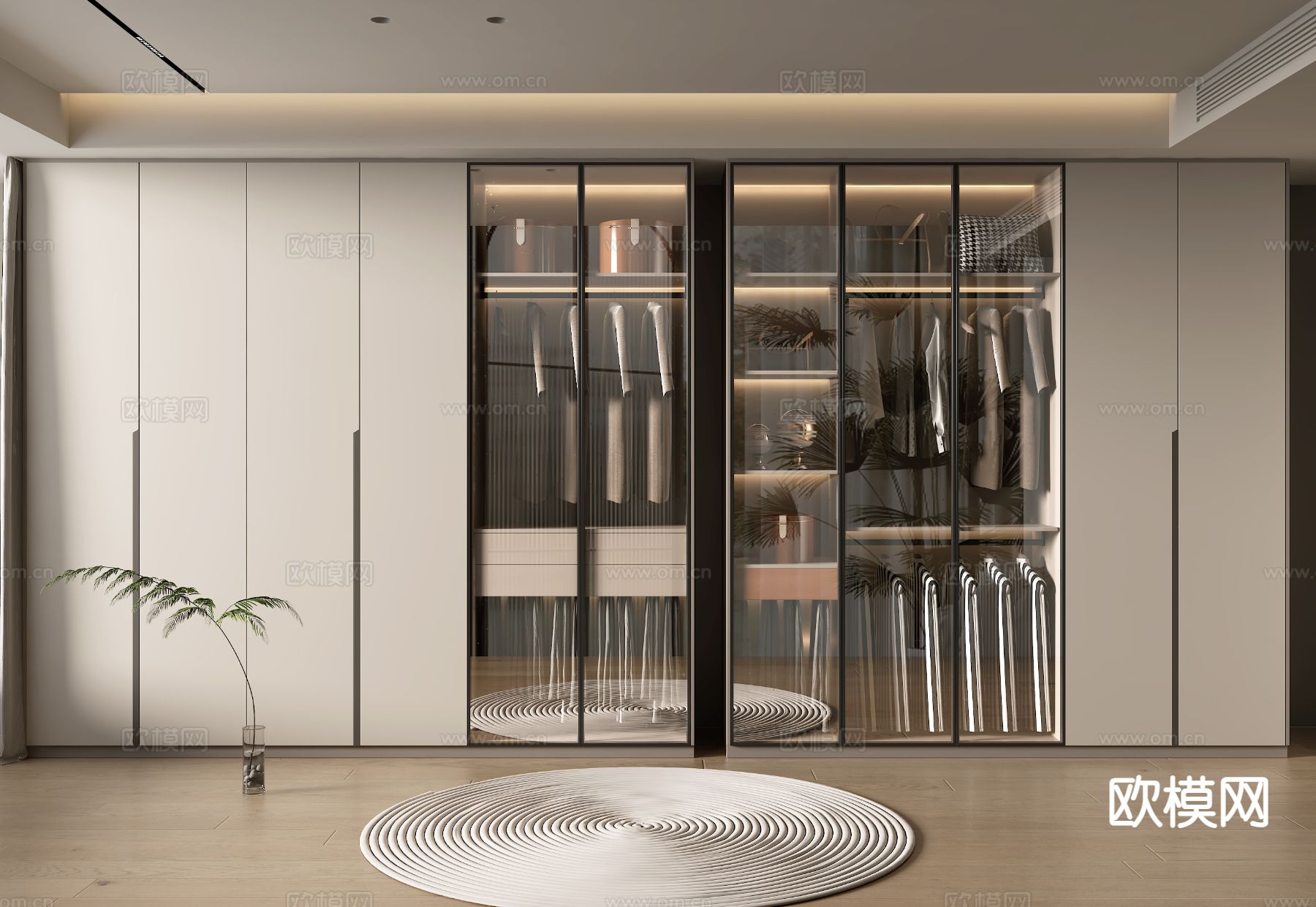 现代衣柜 衣橱3d模型下载
