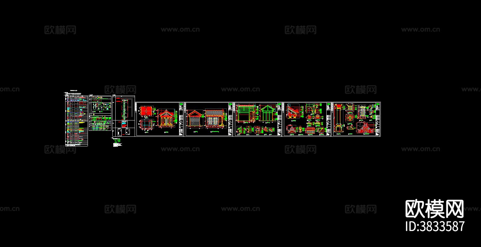 特色商业标志CAD节点大样图