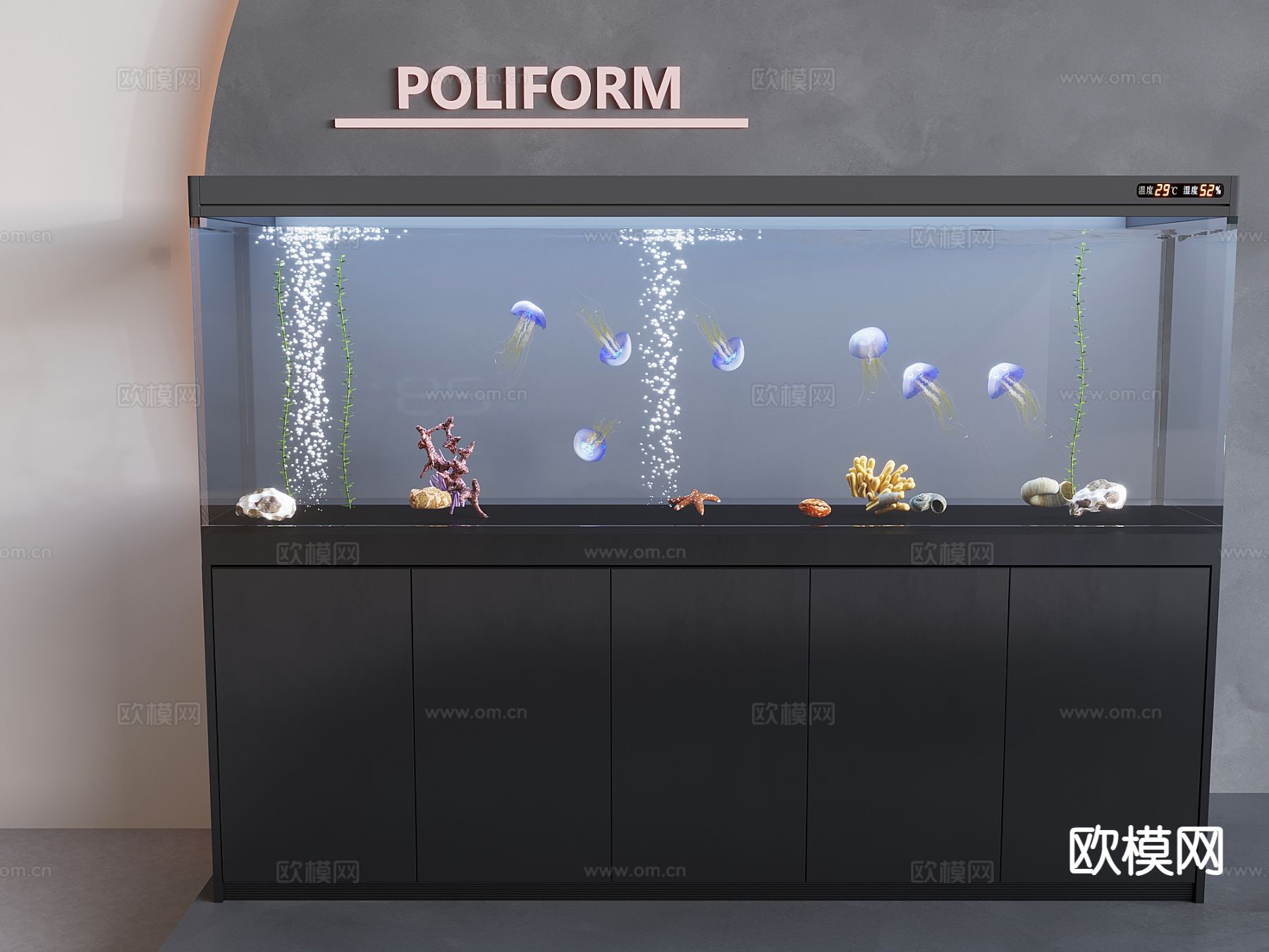 鱼缸 水族箱3d模型