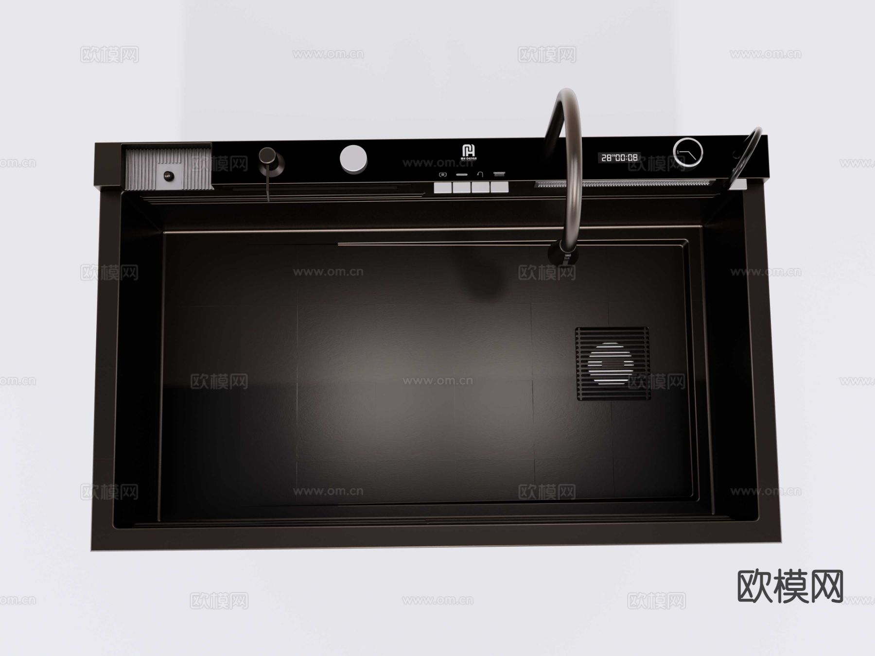 现代智能洗菜盆 智能水池 水槽su模型下载（渲染图2）