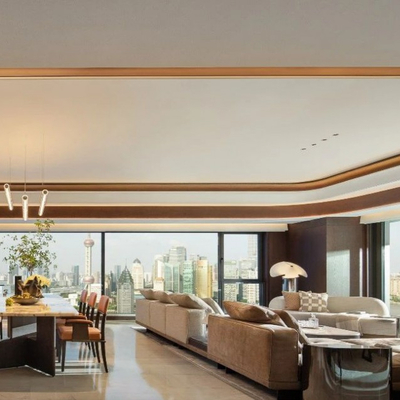 梁志天 × 吴滨联袂设计|意式轻奢大平层客餐厅