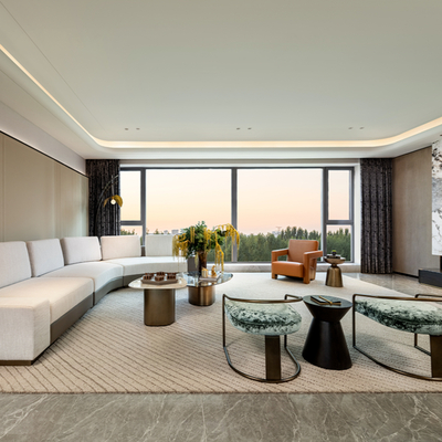 CCD郑忠设计|长安首府轻奢客厅