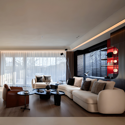 唐忠汉｜金茂方岛样板间 起居室