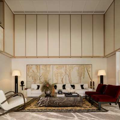 羽果设计｜万科别墅样板间 客厅