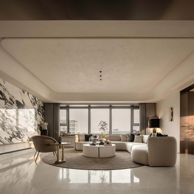 近境制作×中寧府 轻奢大平层客厅