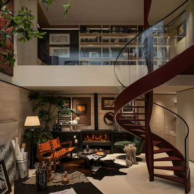 李益中 「万科 · 公望云顶」中古风别墅大厅