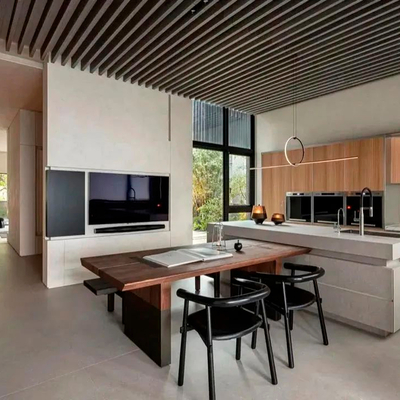 唐忠汉｜极简别墅开放式餐厅