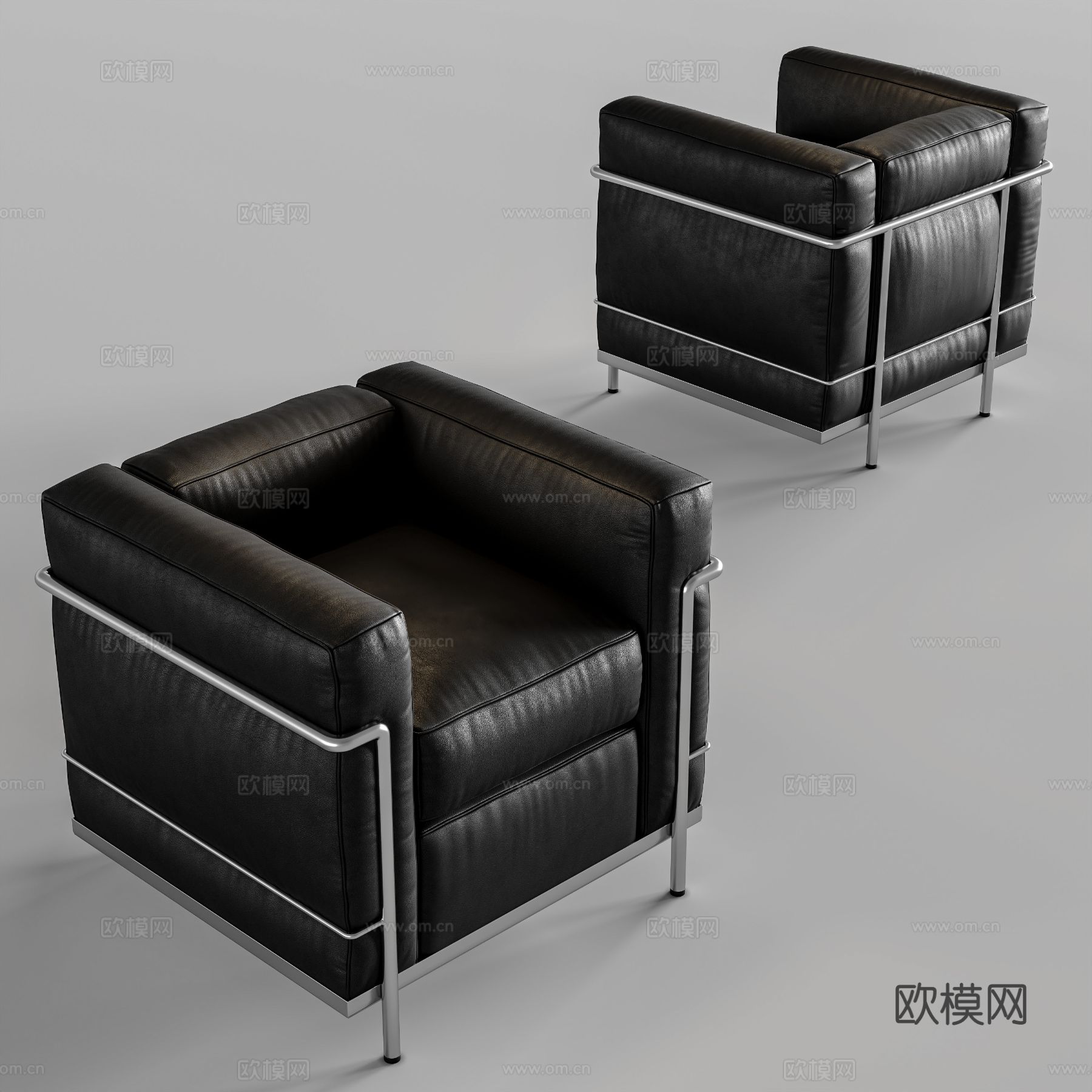 现代单人沙发3d模型下载