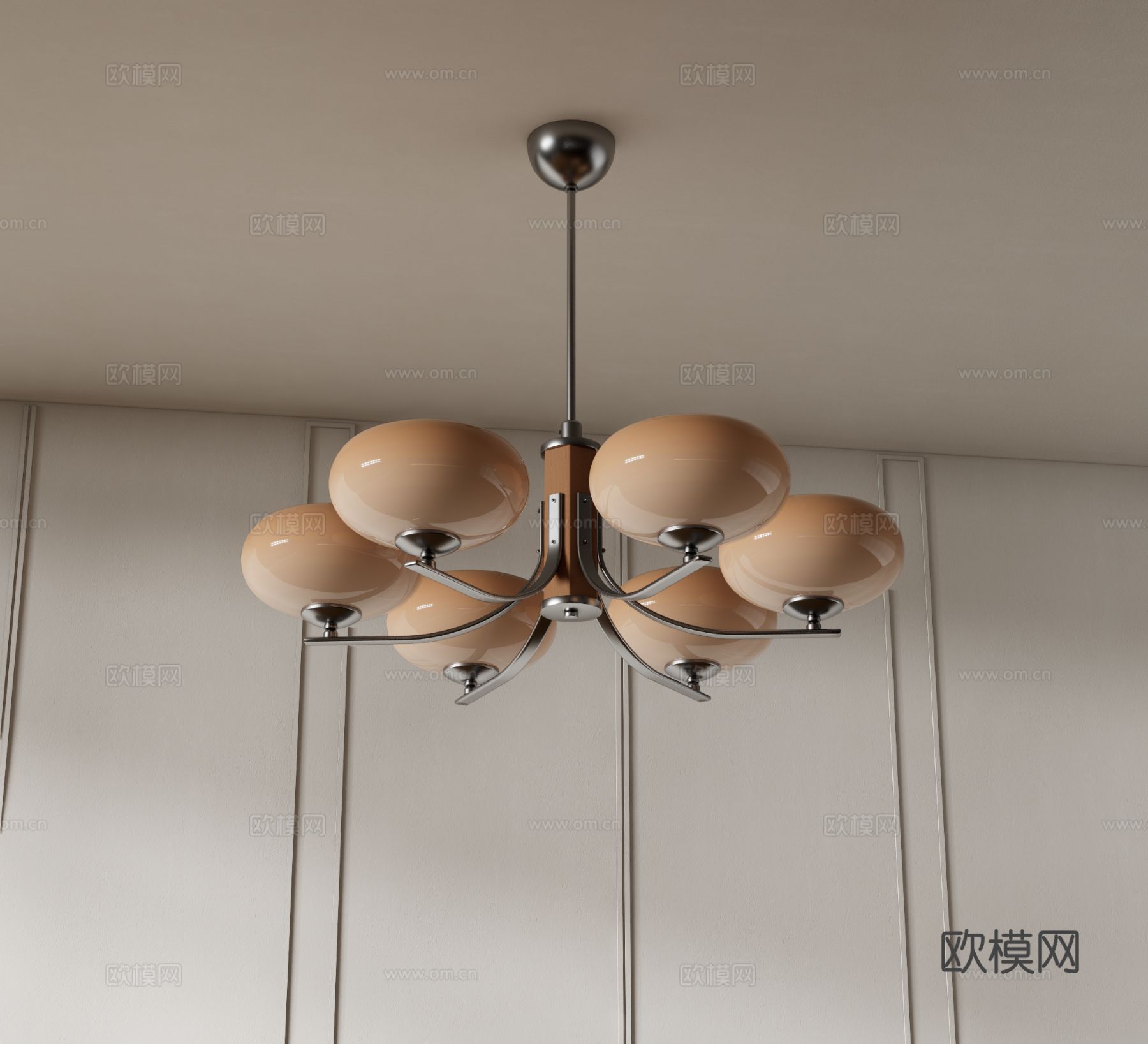 新古典吊灯 多头吊灯3d模型下载