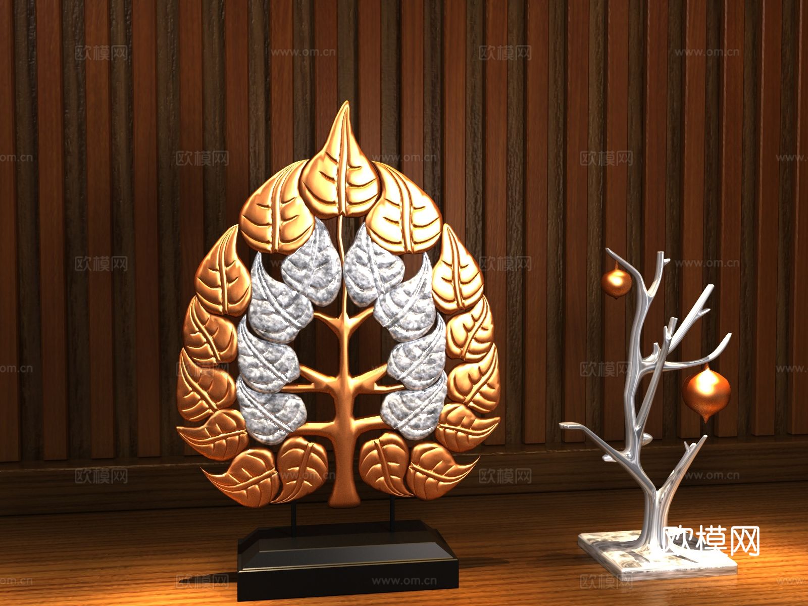 东南亚摆件 装饰品 树叶摆件3d模型下载