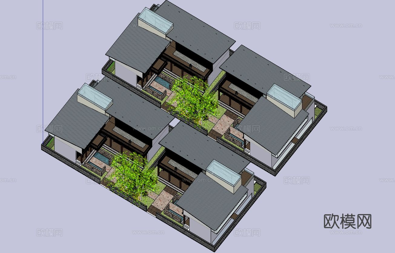 四合院免费su模型