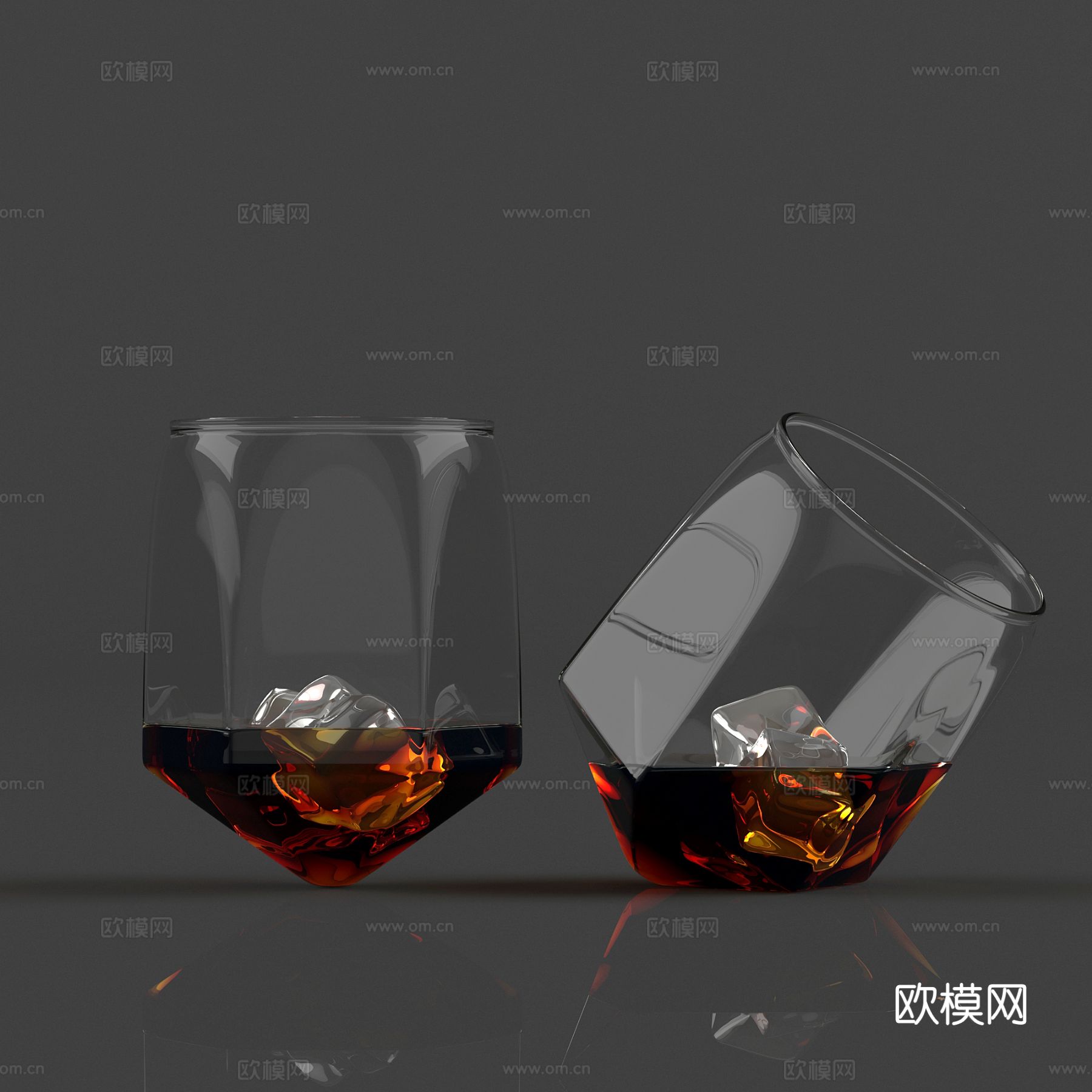 酒杯 玻璃杯 酒水3d模型