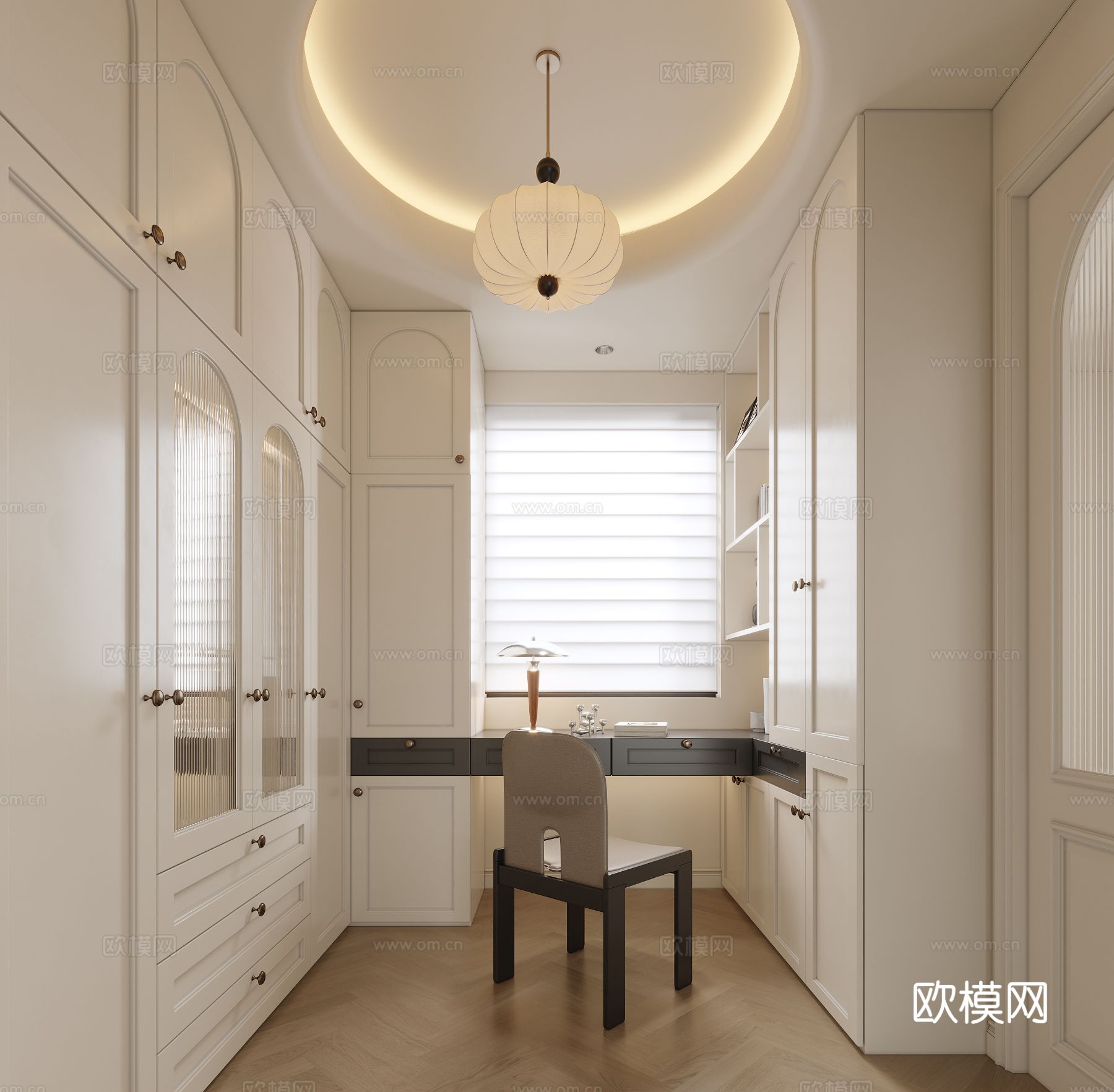 美式衣帽间3d模型下载