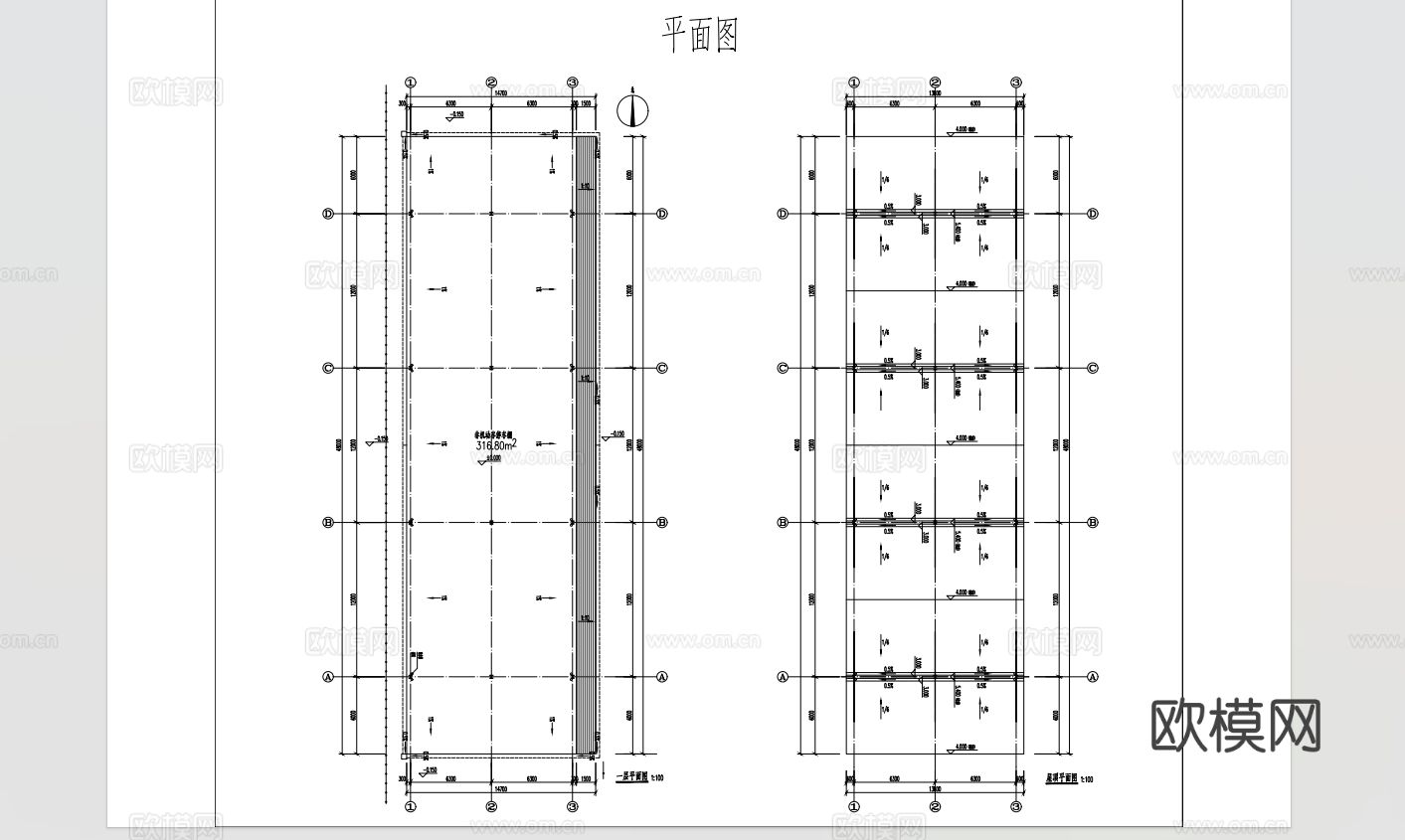 非机动车停车棚节点大样图