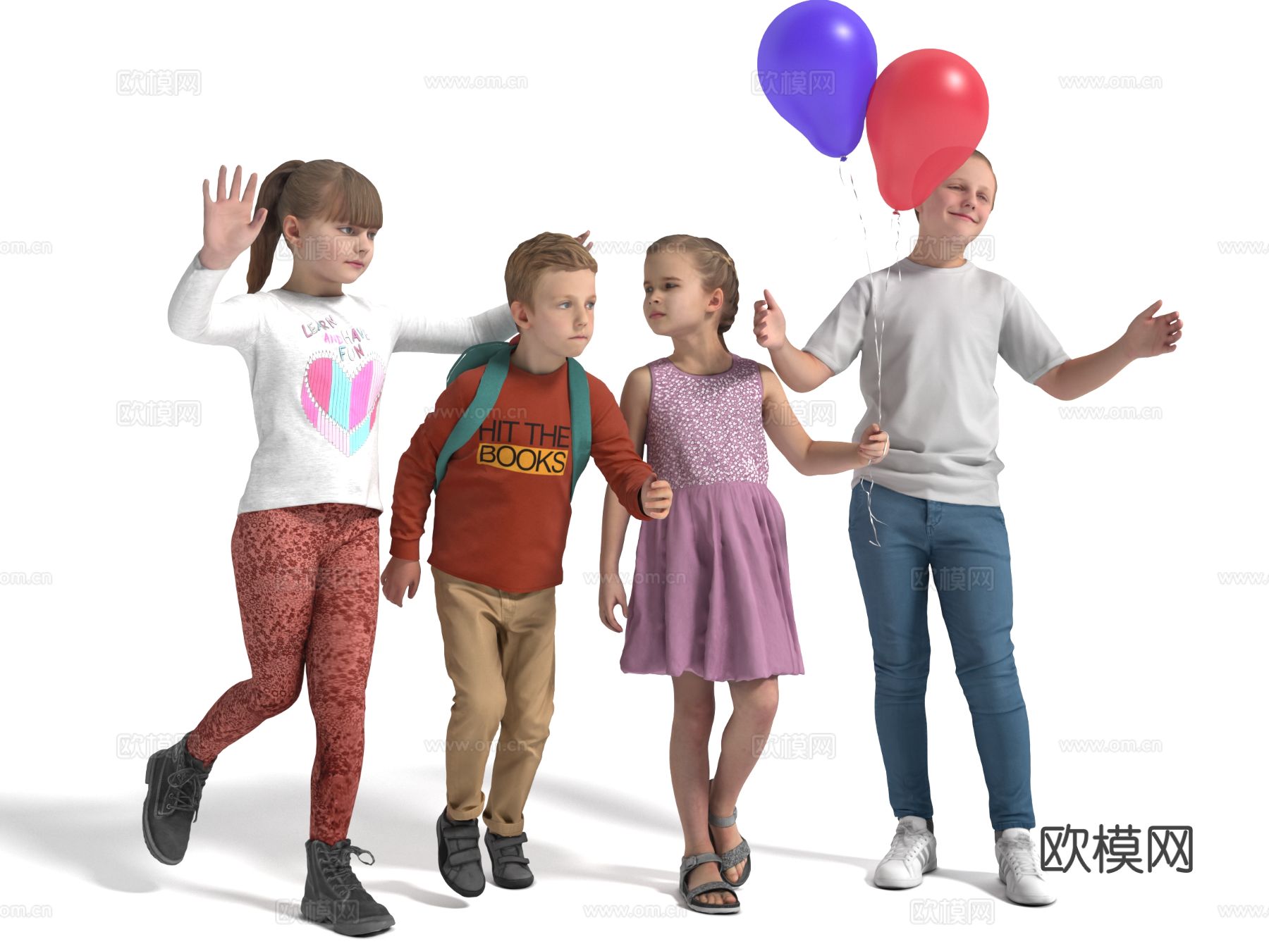 小孩 人物 儿童3d模型下载