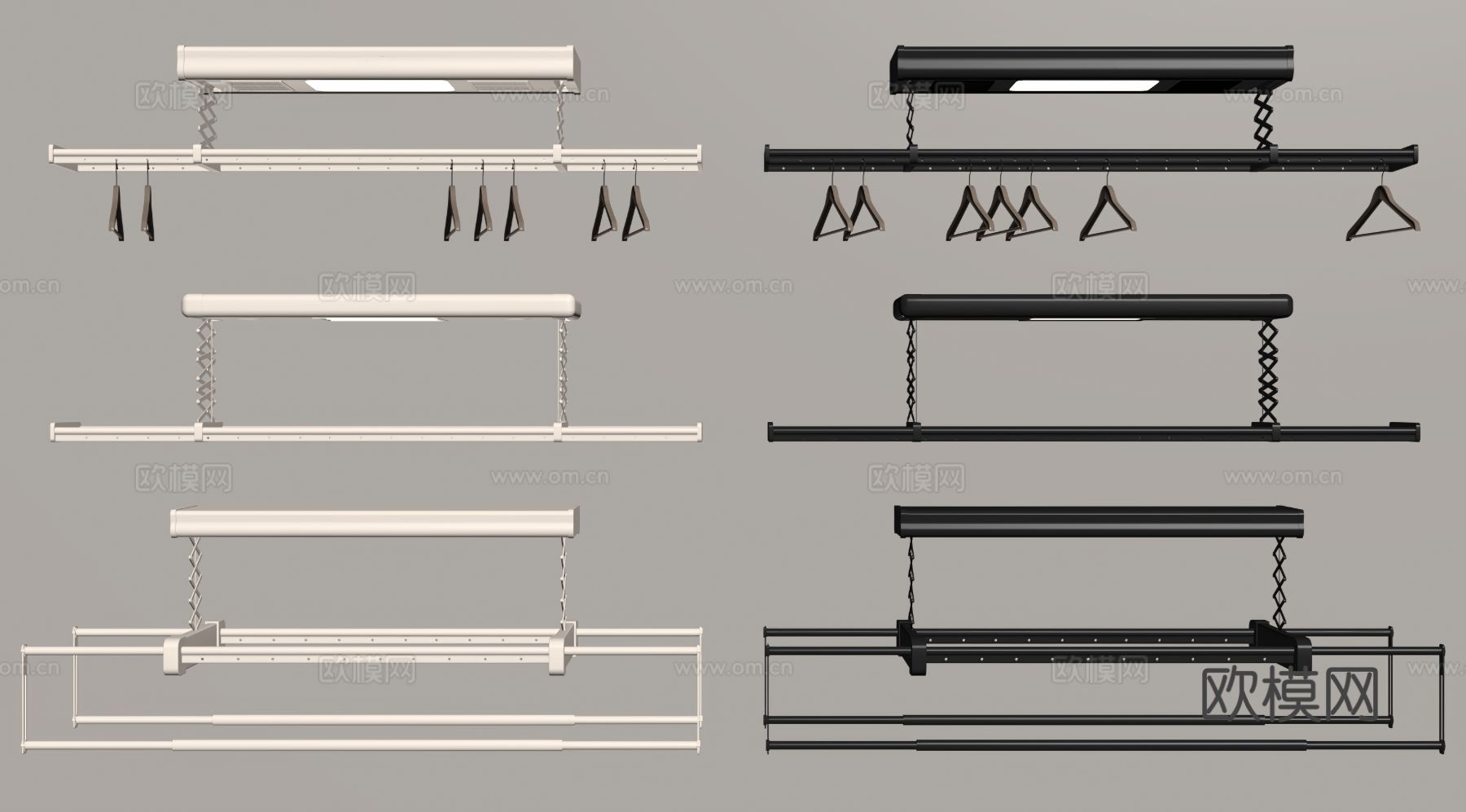 现代晾衣架su模型