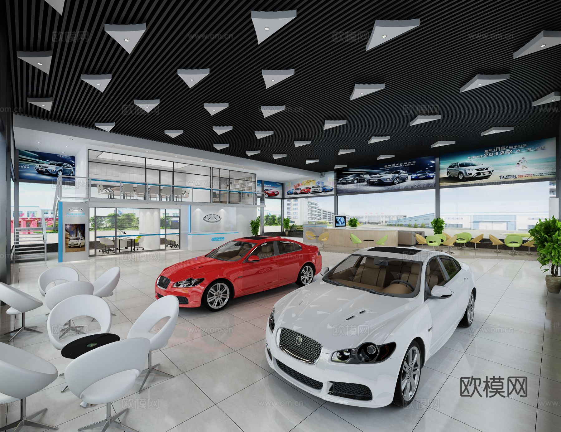 汽车4S店 汽车展厅3d模型