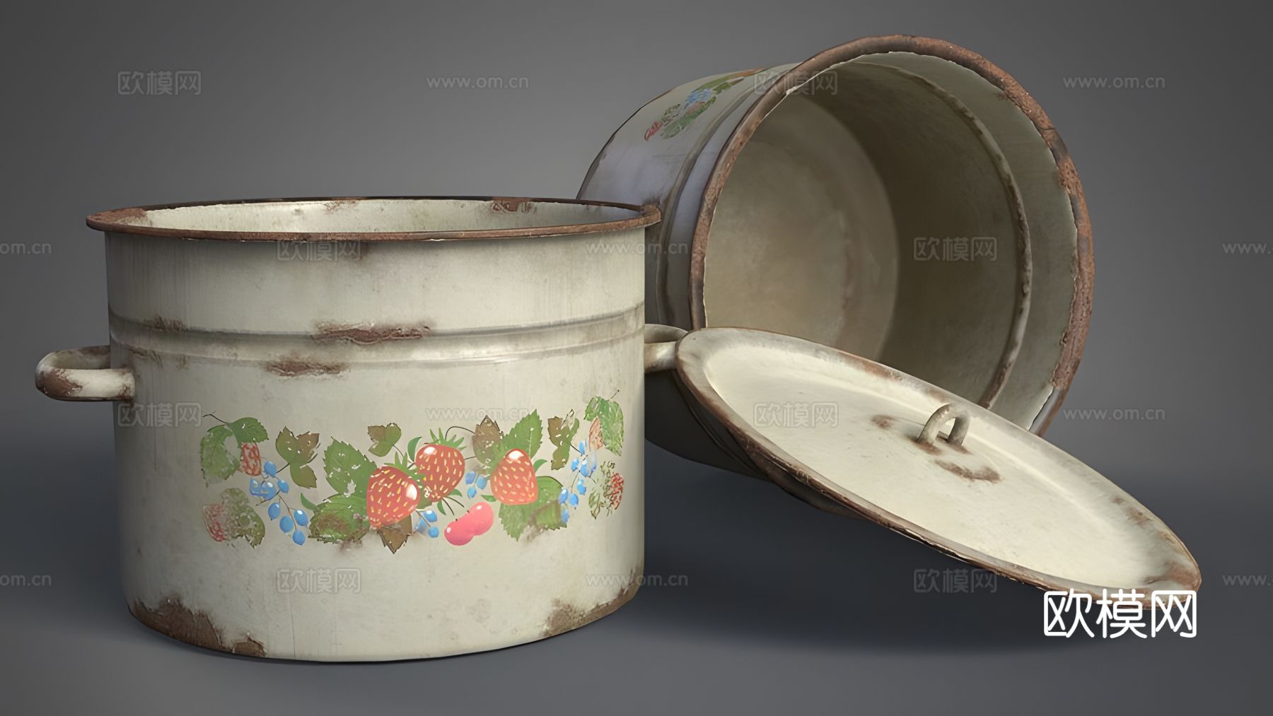 旧平底锅 民国风厨具3d模型下载